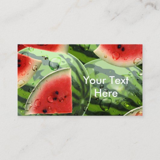 Watermeloen Visitekaartje 2 Onverwoestbaar papier (Voorkant)