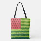 Watermeloen vlag tote bag (Achterkant)