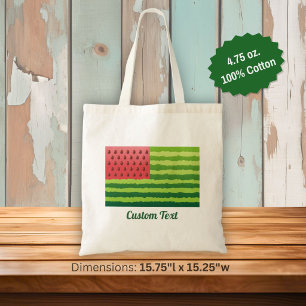 Watermeloen vlag tote bag