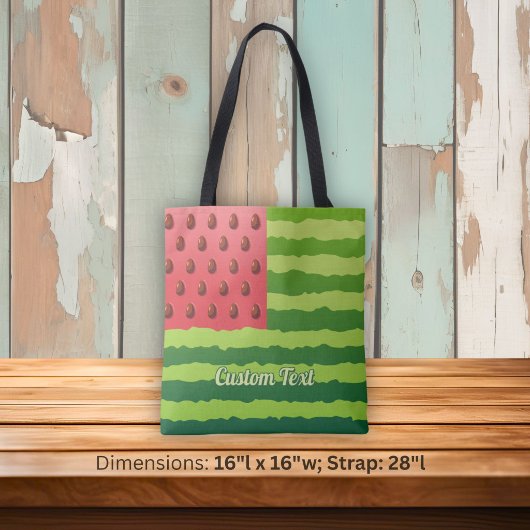 Watermeloen vlag tote bag