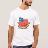 Watermeloen Vlag VS T-shirt (Voorkant)