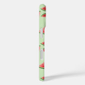 Watermeloen vruchtpatroon op groen met aangepaste Case-Mate iPhone case (Achterkant / Rechts)