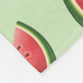 Watermeloen vruchtpatroon op groen met aangepaste fleece deken (Hoek)