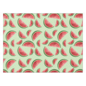 Watermeloen vruchtpatroon op groen tafelkleed (Voorkant (Horizontaal))