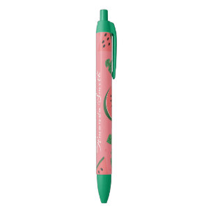 Watermeloen Watermeloen Fruit Roze Rood Zwarte Ink Inkt Pen