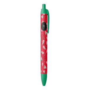 Watermeloen Watermeloen Fruit Roze Rood Zwarte Ink Inkt Pen