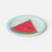 Watermeloen Waterverf Birthday Party Personalized Papieren Bordje (Gekanteld)