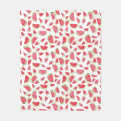 Watermeloen waterverf kleurrijke vlootsdeken fleece deken (Voorkant)