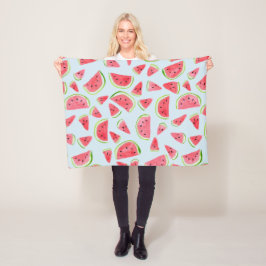 Watermeloen waterverf kleurrijke vlootsdeken fleece deken