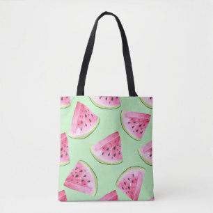 Watermeloen waterverf, naadloos zomerpatroon. tote bag