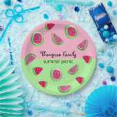 Watermeloen waterverf papieren bordje (Feest)