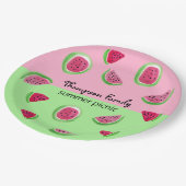 Watermeloen waterverf papieren bordje (Gekanteld)