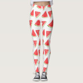 Watermeloen waterverf rode vruchten leggings (Voorkant)