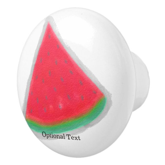 Watermeloen Waterverf Slice of Fruit Custom Keramische Knop (Rechts)