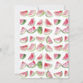 Watermeloen Waterverf Summer Pool Party Kaart (Achterkant)