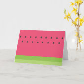 Watermeloen Wenskaart - Blank Inside Kaart (Gele Bloem)