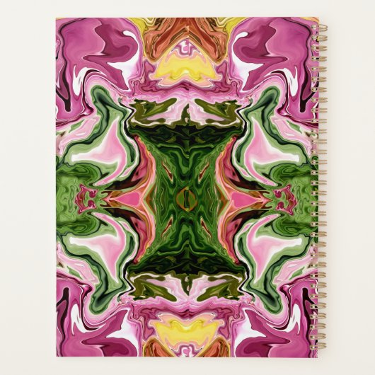 Watermeloen wervelt dagelijks grafisch ontwerp planner (Achterkant)