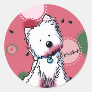 Watermeloen Westie Stickers