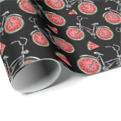 Watermeloen wielfietsen, zomer patroon. cadeaupapier (Rol Hoek)