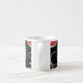 Watermeloen wielfietsen, zomer patroon. espresso kop (Achterkant)