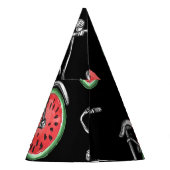 Watermeloen wielfietsen, zomer patroon. feesthoedjes (Achterkant)