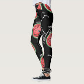 Watermeloen wielfietsen, zomer patroon. leggings (Links)