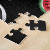 Watermeloen wielfietsen, zomer patroon. legpuzzel (Zijkant)