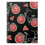 Watermeloen wielfietsen, zomer patroon. notitieboek (Voorkant)
