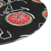 Watermeloen wielfietsen, zomer patroon. snijplank (Hoek)