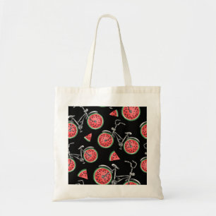 Watermeloen wielfietsen, zomer patroon. tote bag