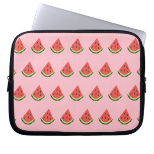 Watermeloen wiggen Tablet Hoesje (roze, rood & gro Laptop Sleeve