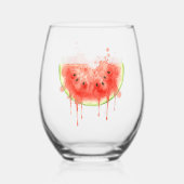 Watermeloen Wijnglas Zonder Voet (Achterkant)