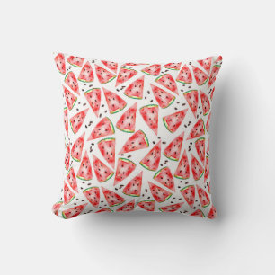 Watermeloen zaden met trendy aquarel design. kussen