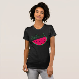 Watermeloen - Zo zoet (groen schrijven) T-shirt