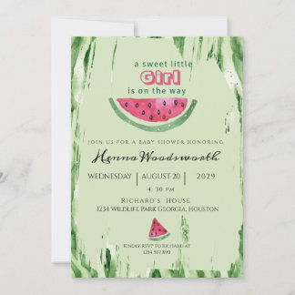 Watermeloen Zoete Meisje Zomer Baby Shower Kaart