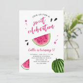 Watermeloen Zoete Viering Verjaardagsfeestje Kaart (Staand voorkant)