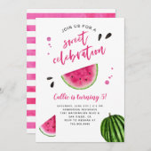 Watermeloen Zoete Viering Verjaardagsfeestje Kaart (Voorkant / Achterkant)