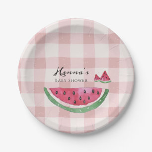Watermeloen Zomer Baby Shower Papieren Bordje