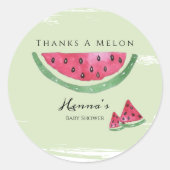 Watermeloen Zomer Baby Shower Sticker (Voorkant)