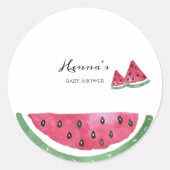 Watermeloen Zomer Baby Shower Sticker (Voorkant)