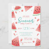 Watermeloen Zomer BBQ Achtertuin Feest Kaart (Voorkant)