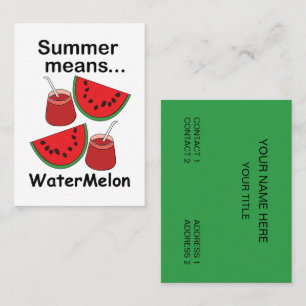 Watermeloen Zomer Betekent Watermeloen Voedingsdes Visitekaartje