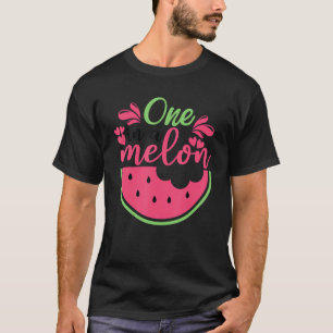 Watermeloen zomer één op een meloensmelt t-shirt