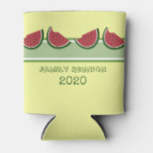 Watermeloen Zomer Familie Reünie Leuk Geel Blikjeskoeler (Voorkant)