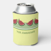 Watermeloen Zomer Familie Reünie Leuk Geel Blikjeskoeler (Blikje Achterkant)
