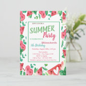 Watermeloen,Zomer Feest Verjaardag Kaart (Staand voorkant)