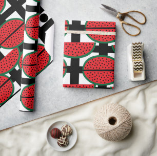 Watermeloen Zomer Fruit Geometrisch Patroon  Cadeaupapier