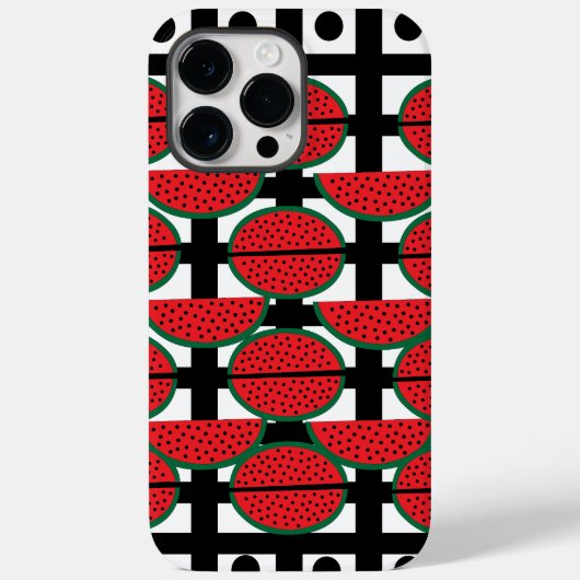 Watermeloen Zomer Fruit Geometrisch Patroon Case-Mate iPhone Case (Achterkant)