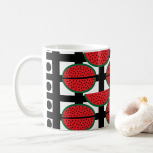 Watermeloen Zomer Fruit Geometrisch Patroon Koffiemok