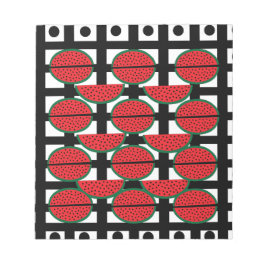 Watermeloen Zomer Fruit Geometrisch Patroon    Notitieblok